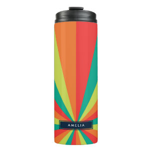 Monogram Warm Summer Colour Wheel Pattern Thermal Tumbler