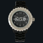 Monogram Watch<br><div class="desc">Watches serve an important function for every occasion. Practical and stylish, this wrist watch well serves as a foil to your personality and makes a great conversation piece! Ideal gift for any occasion. Personalise by changing the text in the field provided. Change font style, size, and colour. If you want...</div>