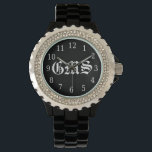 Monogram Watch<br><div class="desc">Watches serve an important function for every occasion. Practical and stylish, this wrist watch well serves as a foil to your personality and makes a great conversation piece! Ideal gift for any occasion. Personalise by changing the text in the field provided. Change font style, size, and colour. If you want...</div>