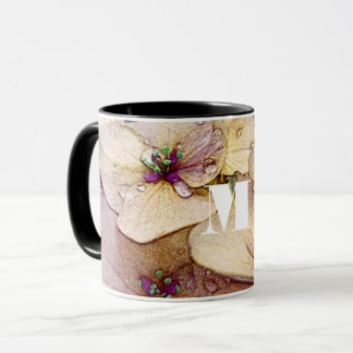 Monogram Watercolor Flower Coffee Mug