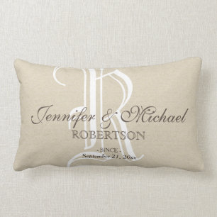 Monogram Wedding / Anniversary Pillow