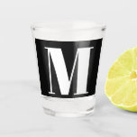 Monogram Wedding Bridal Shower Gift Party Favour Shot Glass<br><div class="desc">Designed with custom monogram text template which you can edite and personalise!</div>