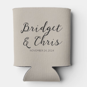 Monogram Wedding Can Cooler