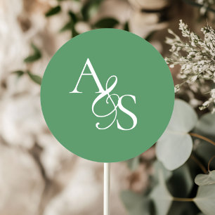 Monogram, Wedding Classic Round Sticker