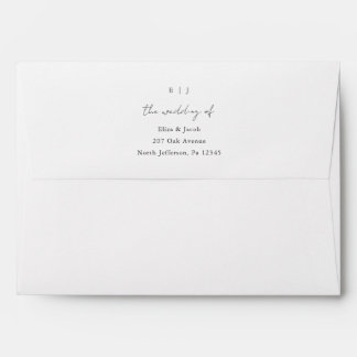Monogram Wedding Envelope