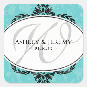 Monogram Wedding Favour Stickers