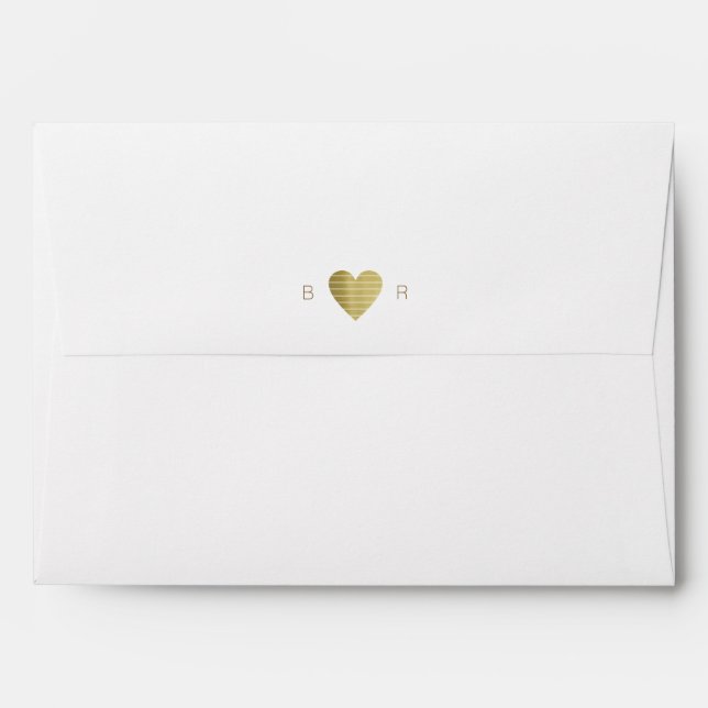 monogram wedding (his & her initials) love envelope (Back (Top Flap))