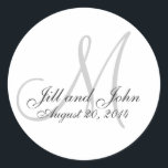 Monogram Wedding Initial Bride Groom Seal Stickers<br><div class="desc">Monogram Wedding Initial Bride Groom Seal Stickers by Elke Clarke©2009. More designs available at WhiteWhimsicalWedding.com. Customise with your information and colours.</div>