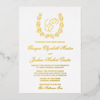 Monogram Wedding Invitation