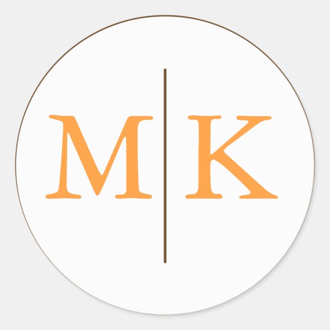 Monogram Wedding Invitation Seal (Front)