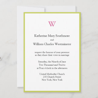 Monogram Wedding Invitations