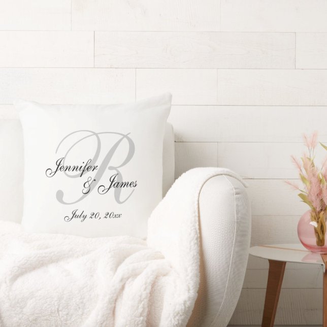 Monogram Wedding Keepsake Pillow (Creator Uploaded)