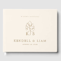 Monogram Wedding Logo Monstera
