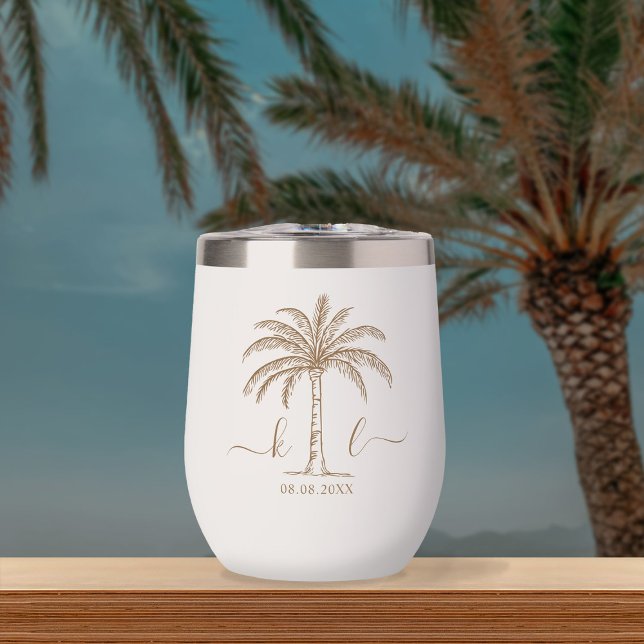 Monogram Wedding Logo Palm Tree (Creator Uploaded)
