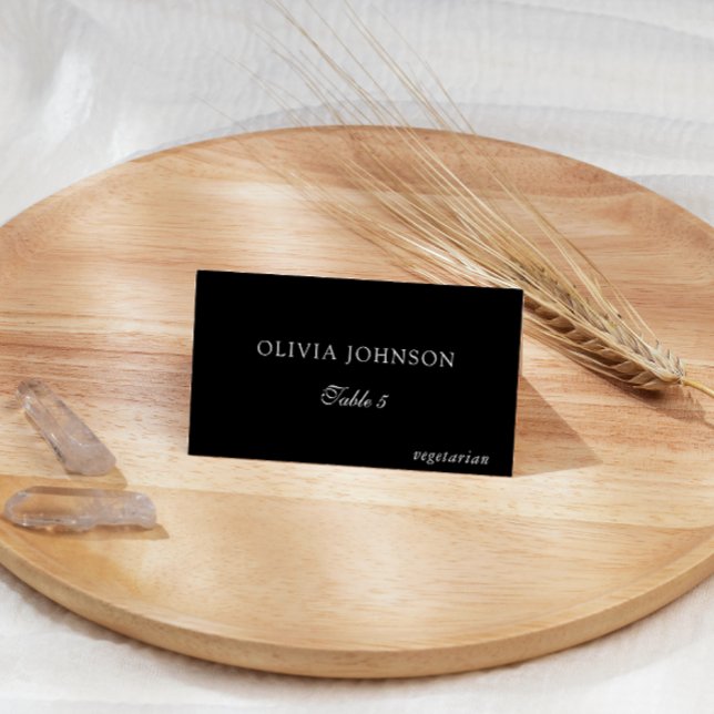 Monogram Wedding Meal Choice Table Place Card (Creator Uploaded)