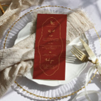 Monogram Wedding Menu with Thank You