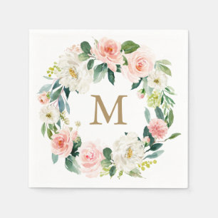 Monogram Wedding Napkin Cocktail Napkin