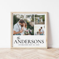 Monogram Wedding Photo Collage