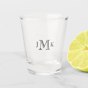 Monogram Wedding  Shot Glass