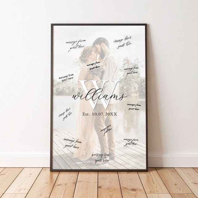 Monogram Wedding Signature Guest Book Poster (Creator Uploaded)
