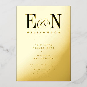 Monogram Wedding Solid Gold