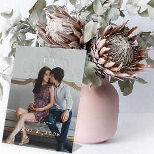 Monogram Wedding Thank You Photo Pedestal Sign