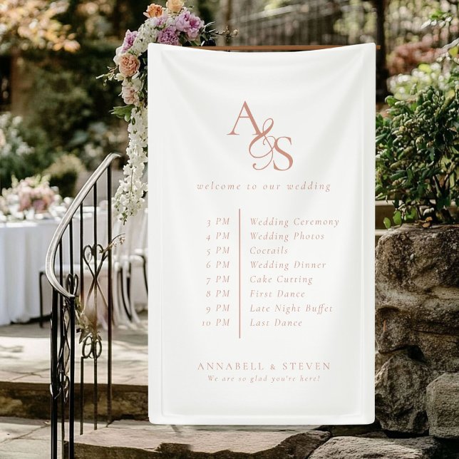 Monogram, Wedding, Welcome & Order of the Event Banner (Monogram, Wedding, Welcome & Order of the Event Banner)