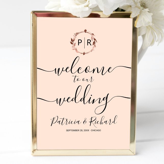 Monogram Wedding Welcome Sign  (Creator Uploaded)