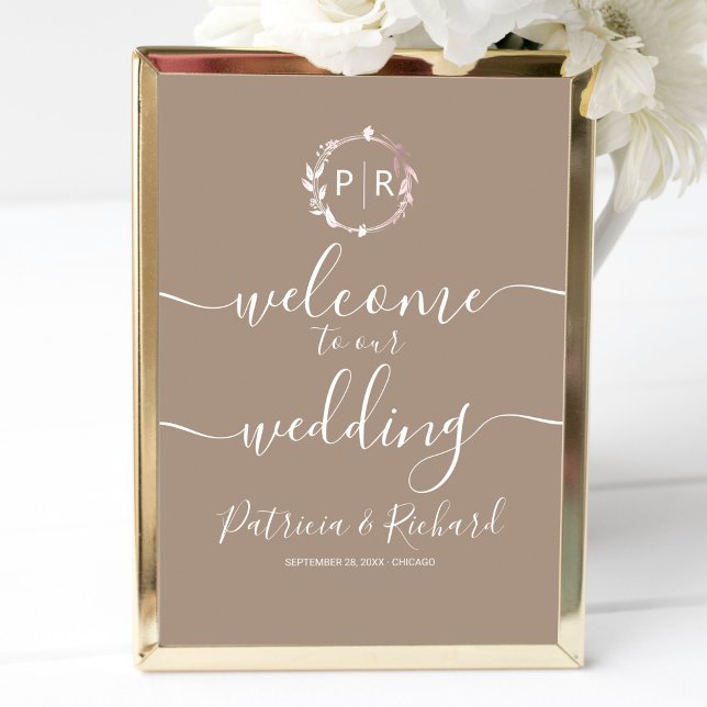 Monogram Wedding Welcome Sign  (Creator Uploaded)