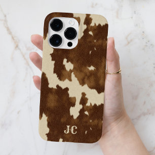 Monogram Western Country Modern Brown Cowgirl Case-Mate iPhone 14 Pro Max Case