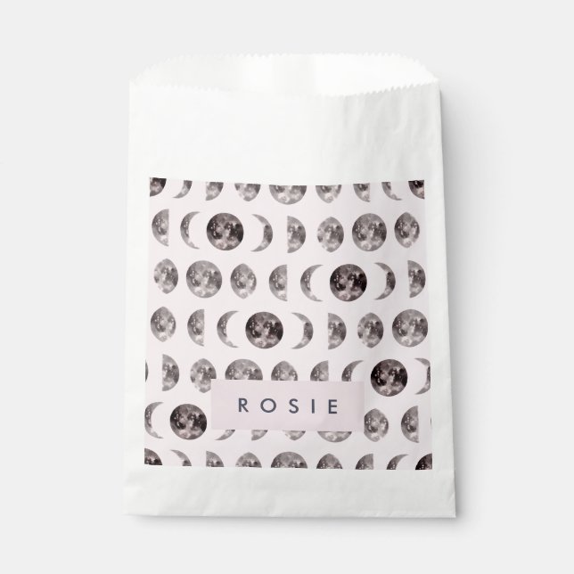 Monogram Whimsical Dreamy Moon Phases Gifts Favour Bags (Front)