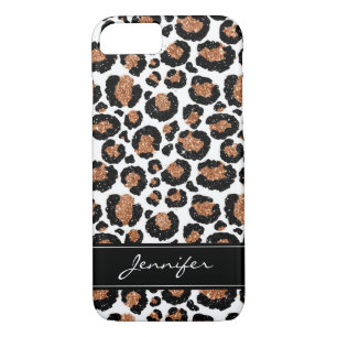 Monogram White and Gold Foil Cheetah Pattern Case-Mate iPhone Case