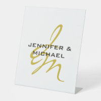 Monogram White Gold Colour Plain Modern Minimalist