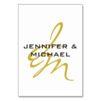 Monogram White Gold Colour Plain Modern Minimalist