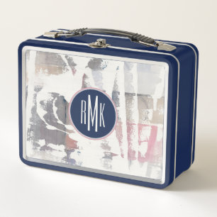 Monogram White Out Crop Metal Lunch Box