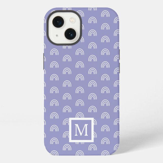 Monogram White Rainbow iPhone Case (Back)
