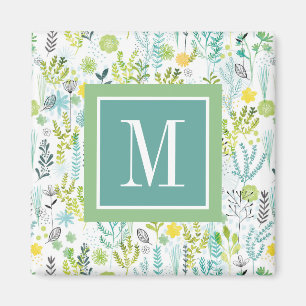 Monogram Wild and Free Pattern Magnet