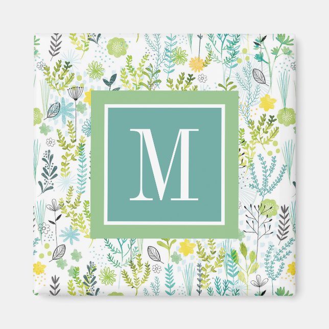 Monogram | Wild and Free Pattern Magnet (Front)