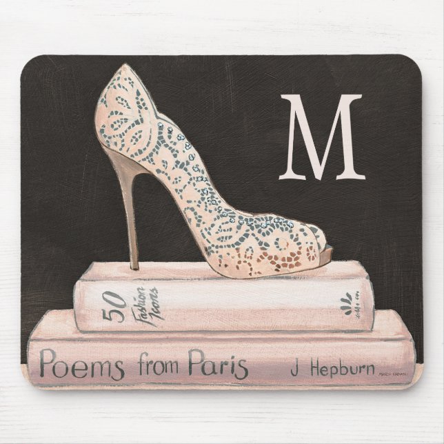 Monogram | Wild Apple | Elegant High Heel Fashion Mouse Pad (Front)