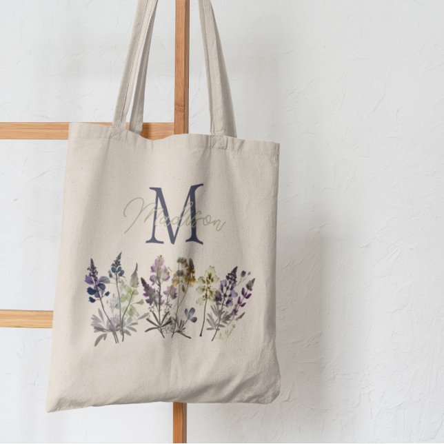 Monogram Wildflowers Reusable Grocery Bag (Creator Uploaded)