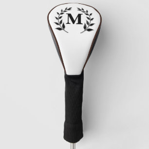 Monogram with Circle of Leaves Golf Head Cover