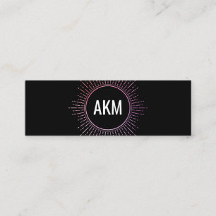 Monogram with Illumination Elements Mini Business Card