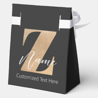Monogram with Initial Z & Custom Name Personalized Favour Box