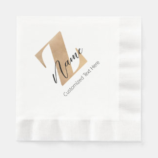 Monogram with Initial Z & Custom Name Personalized Napkin