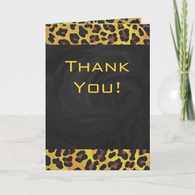 Monogram with Leopard Brown and Yellow Card (Front)