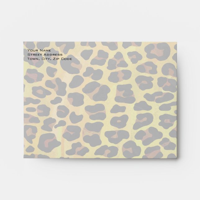 Monogram with Leopard Brown and Yellow Envelopes (Front)