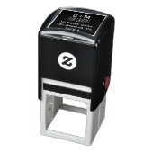 Monogram with return address information square self-inking stamp (Product)