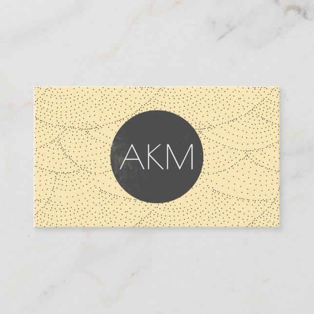 Monogram with Stylish Pattern Business Card (Front)