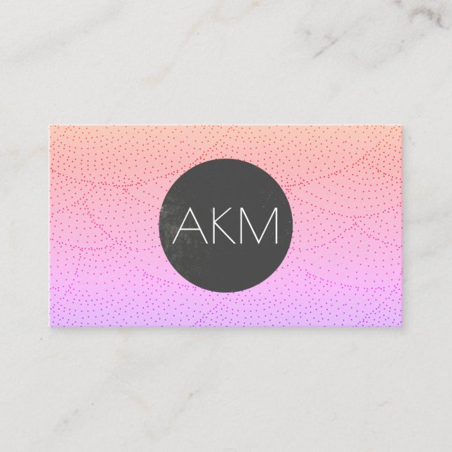 Monogram with Stylish Pattern Business Card (Front)