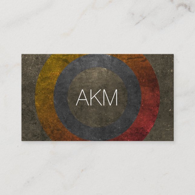 Monogram with Texturised Colour Ways Business Card (Front)